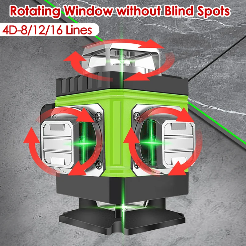 Laser Level 16 Lines 4D Green - 8/12/16 라인 레이저 레벨 4D 녹색