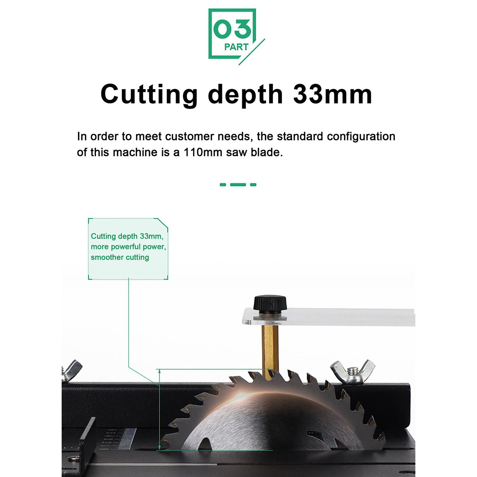 Mini Table Saw For Woodworking - 4인치 소형 원형 미니 테이블쏘 세트(액세서리
