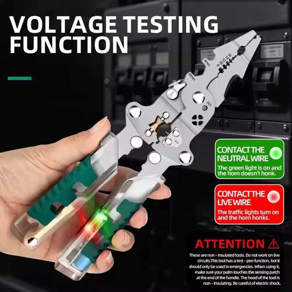 Automatic Wire Stripper Cutter - Foldalbe 와이어 스트리핑 펜치 전압 테스트