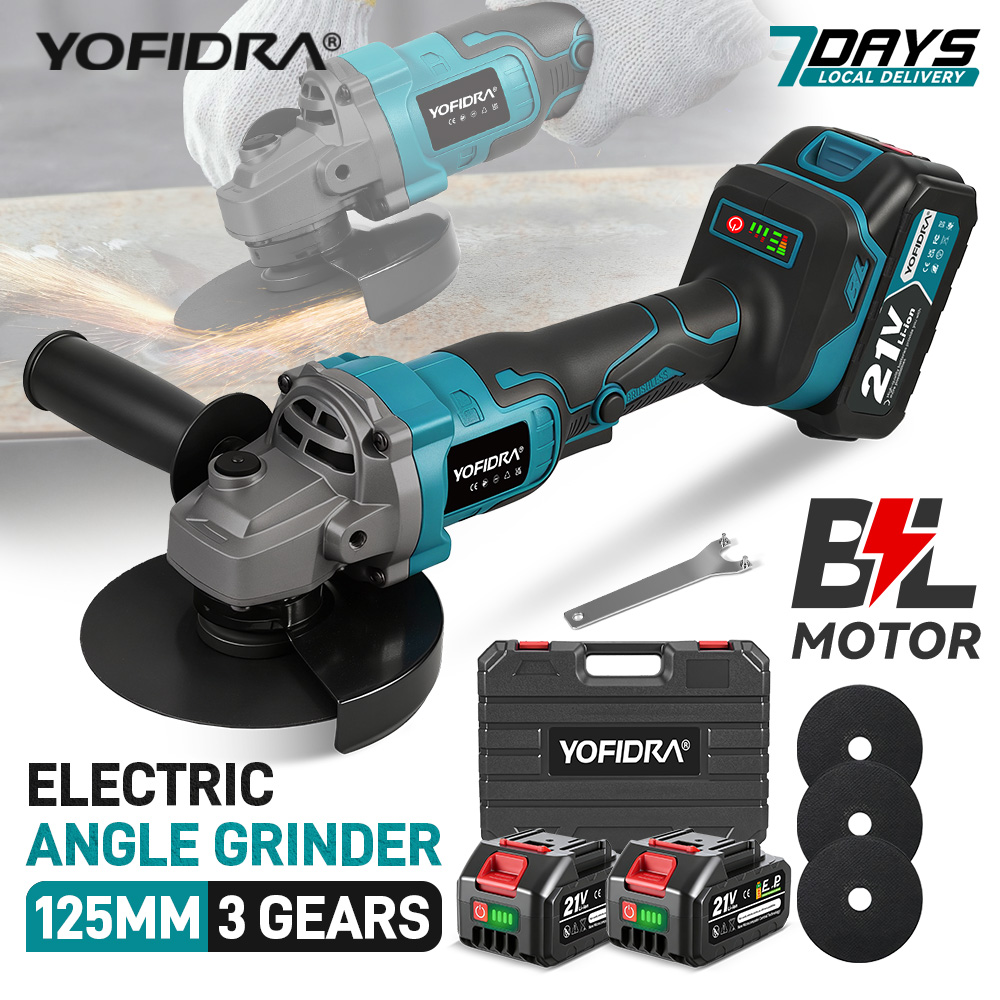 Brushless Angle Grinder Battery Powered - YOFIDRA 125mm 브러시리스 앵글 그라인더 3단