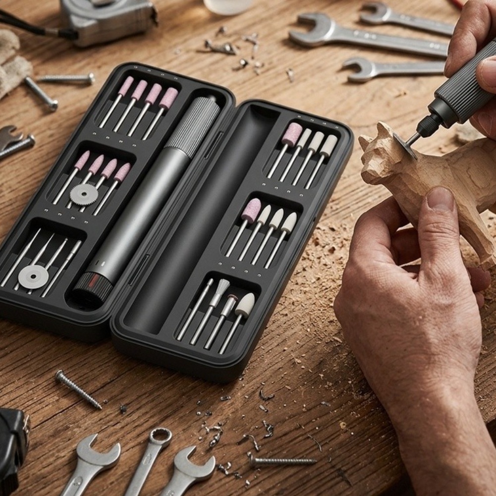 Cordless Rotary Tool Kit Accessories - 24가지 액세서리가 포함된 무선 회전 공구