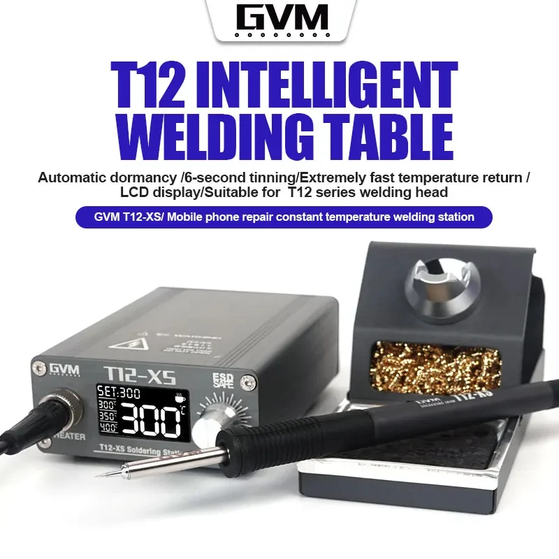 Digital Soldering Station T12 - GVM T12-XS 스마트 LED 디지털 디스플레이