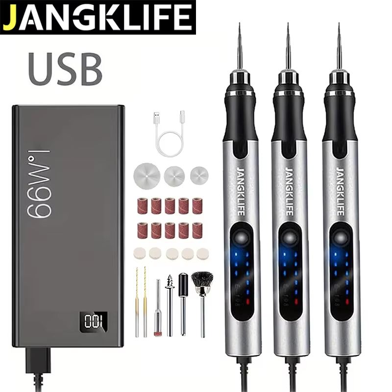 Cordless Rotary Tool Kit Accessories - JANGKLIFE USB 충전식 로터리툴 키트 목공