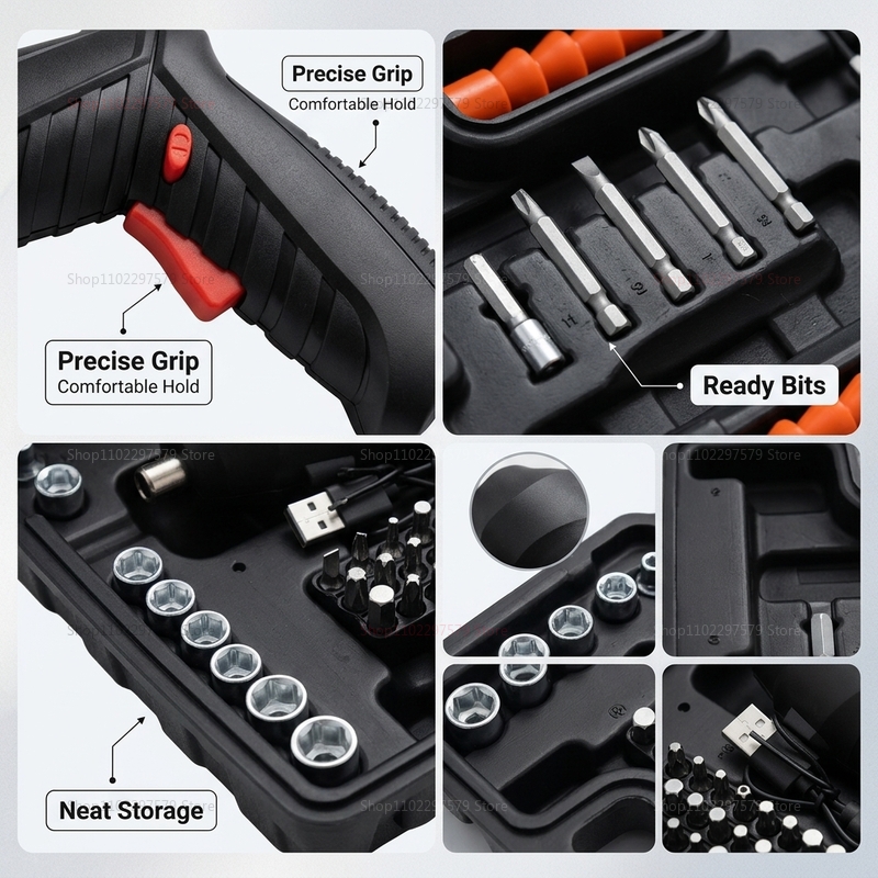 47피스 충전식 전동 드라이버 세트 3.6V 무선 리튬 - Electric Screwdriver Rechargeable Usb 리뷰 및 가격