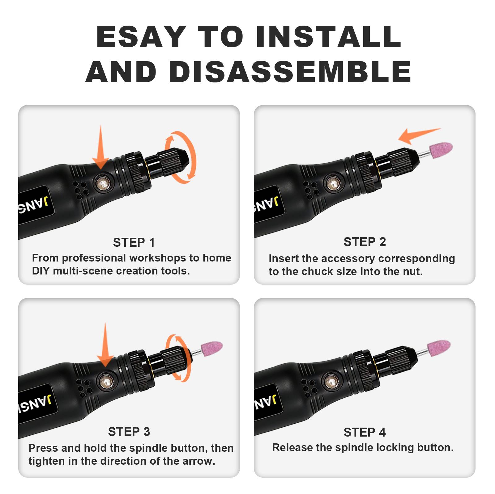 JANGKLIFE USB 무선 로타리 도구 키트 목공  - Cordless Rotary Tool Kit Accessories 리뷰 및 가격