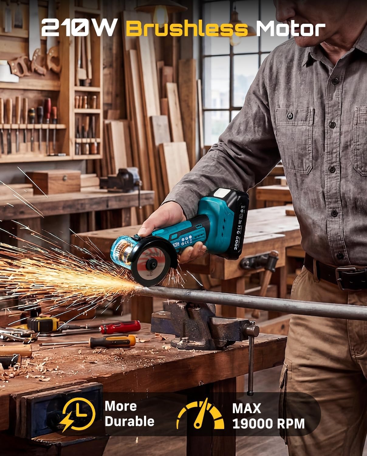 SEESII 무선 미니 앵글 그라인더 3인치 브러시리스 - Brushless Angle Grinder Battery Powered 리뷰 및 가격
