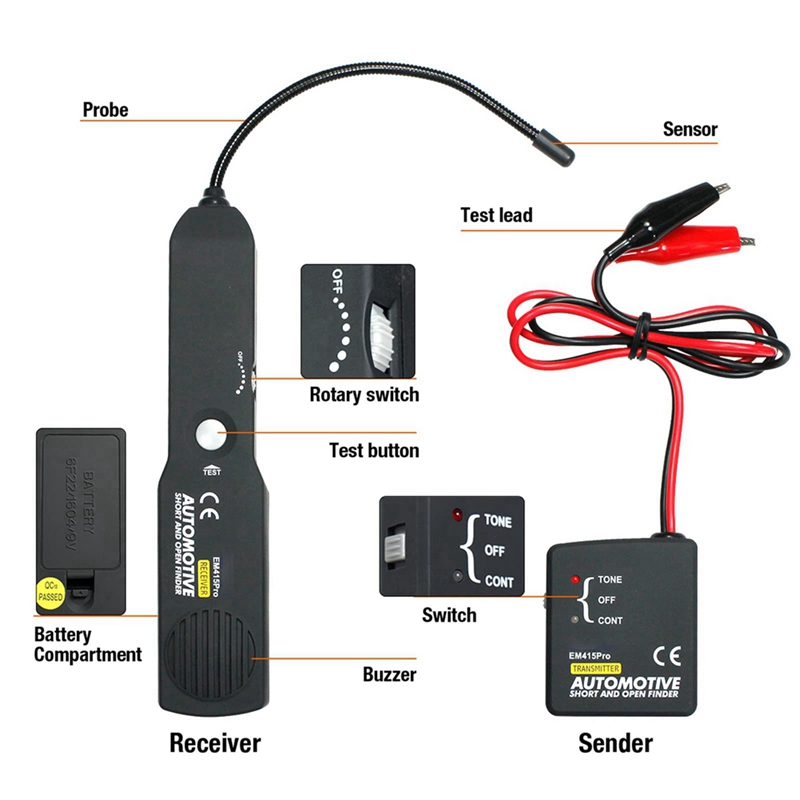 자동차 와이어 단락/개방 회로 탐지기 전원 케이블 테스 - Power Tools 리뷰 및 가격