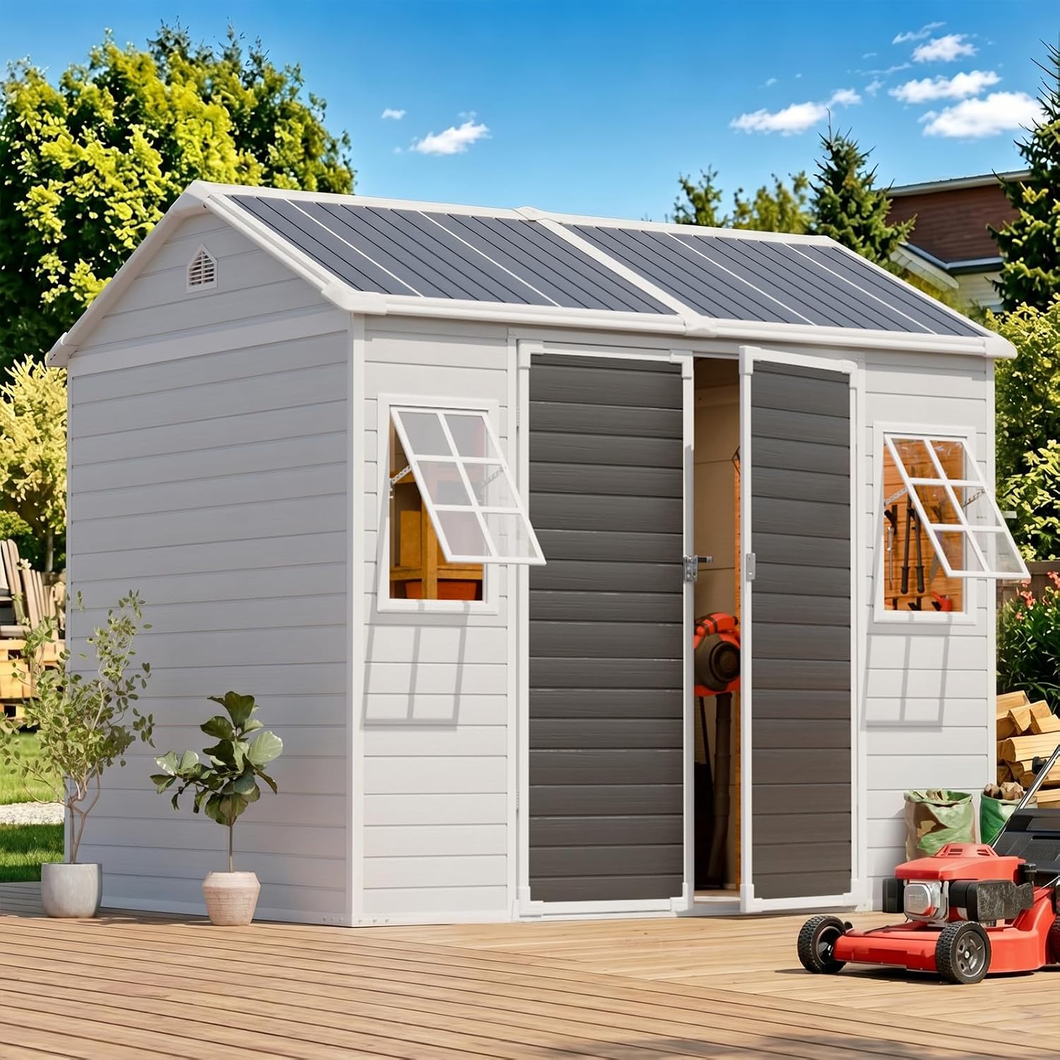 8x6피트 레진 재질의 바닥이 있는 14mm 두께 패널 - Garden Tools 리뷰 및 가격